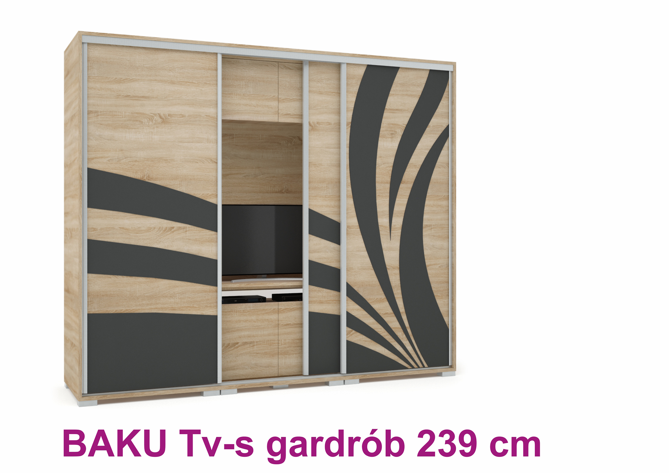 Baku TV-s gardrób 239 cm széles