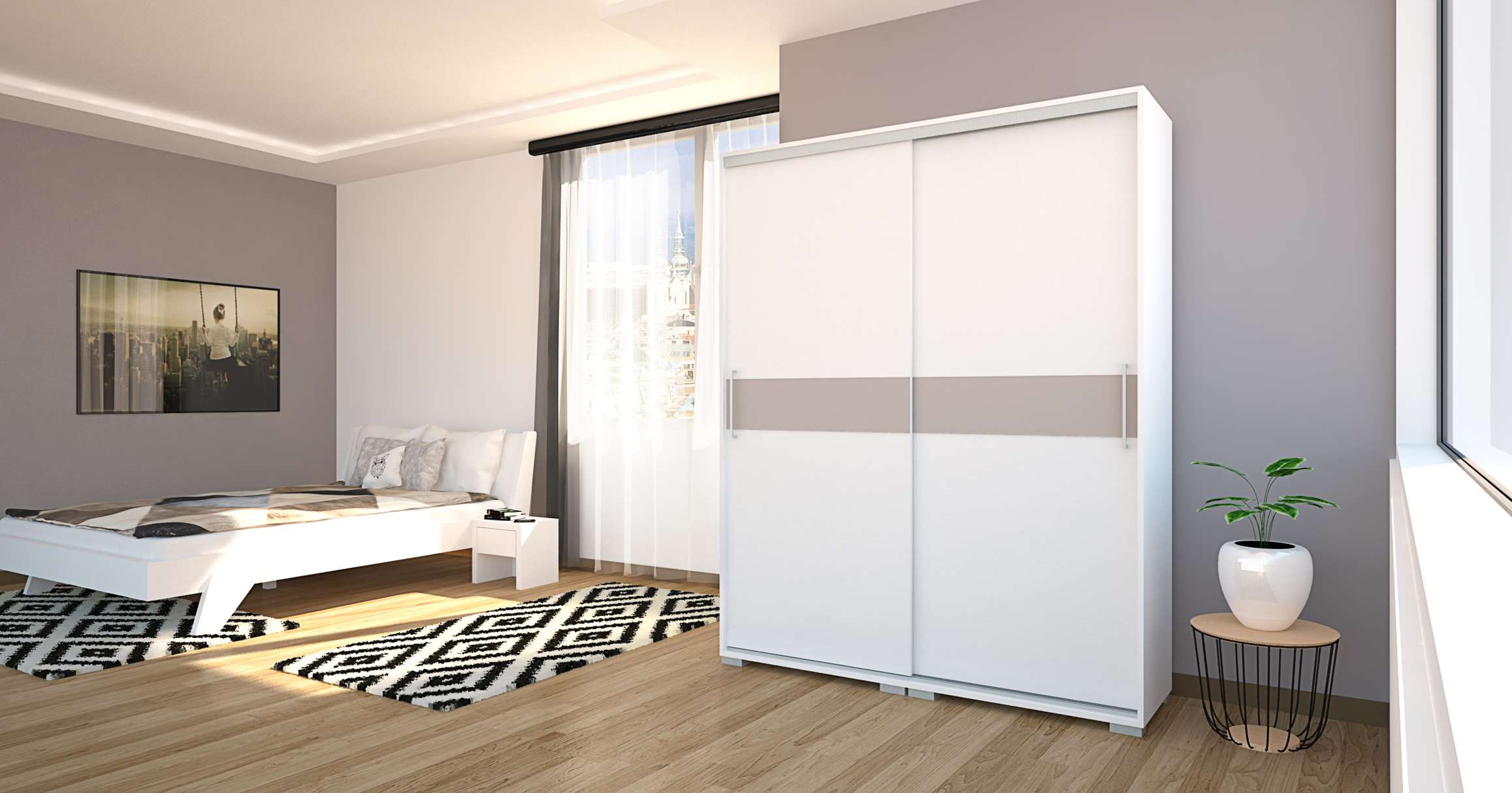 City gardrób 160 cm széles - Image 12