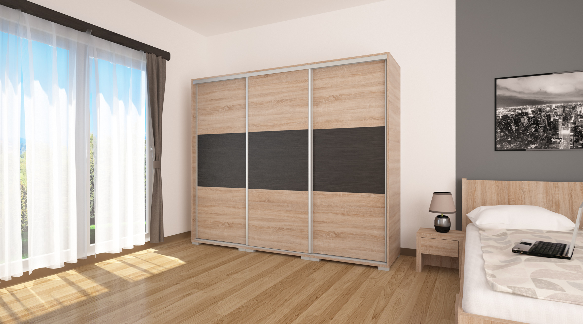 Lux gardrób 239 cm széles - Image 12