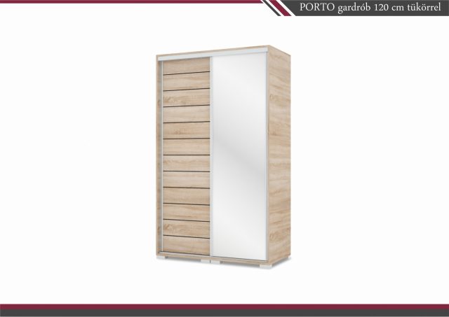 Porto gardrób 1 tükörrel 120 cm széles