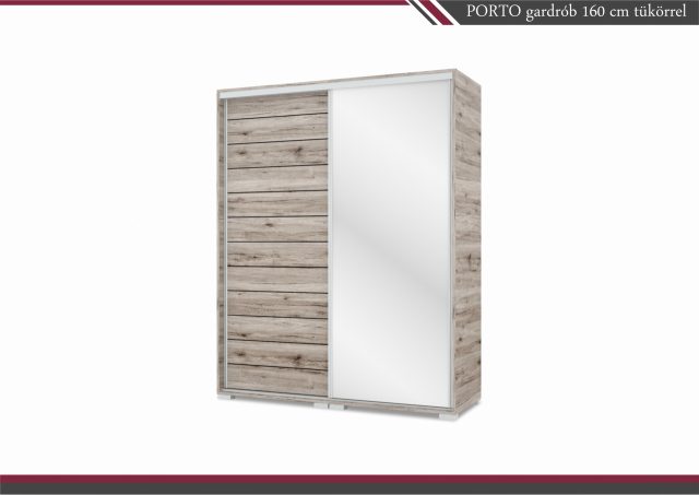 Porto gardrób 1 tükörrel 160 cm széles
