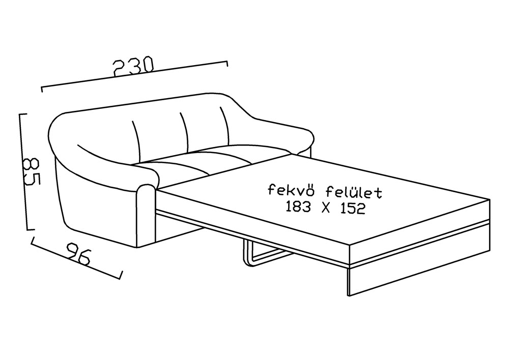 Atlanta kanapé 3 személyes ágyazható - Image 4