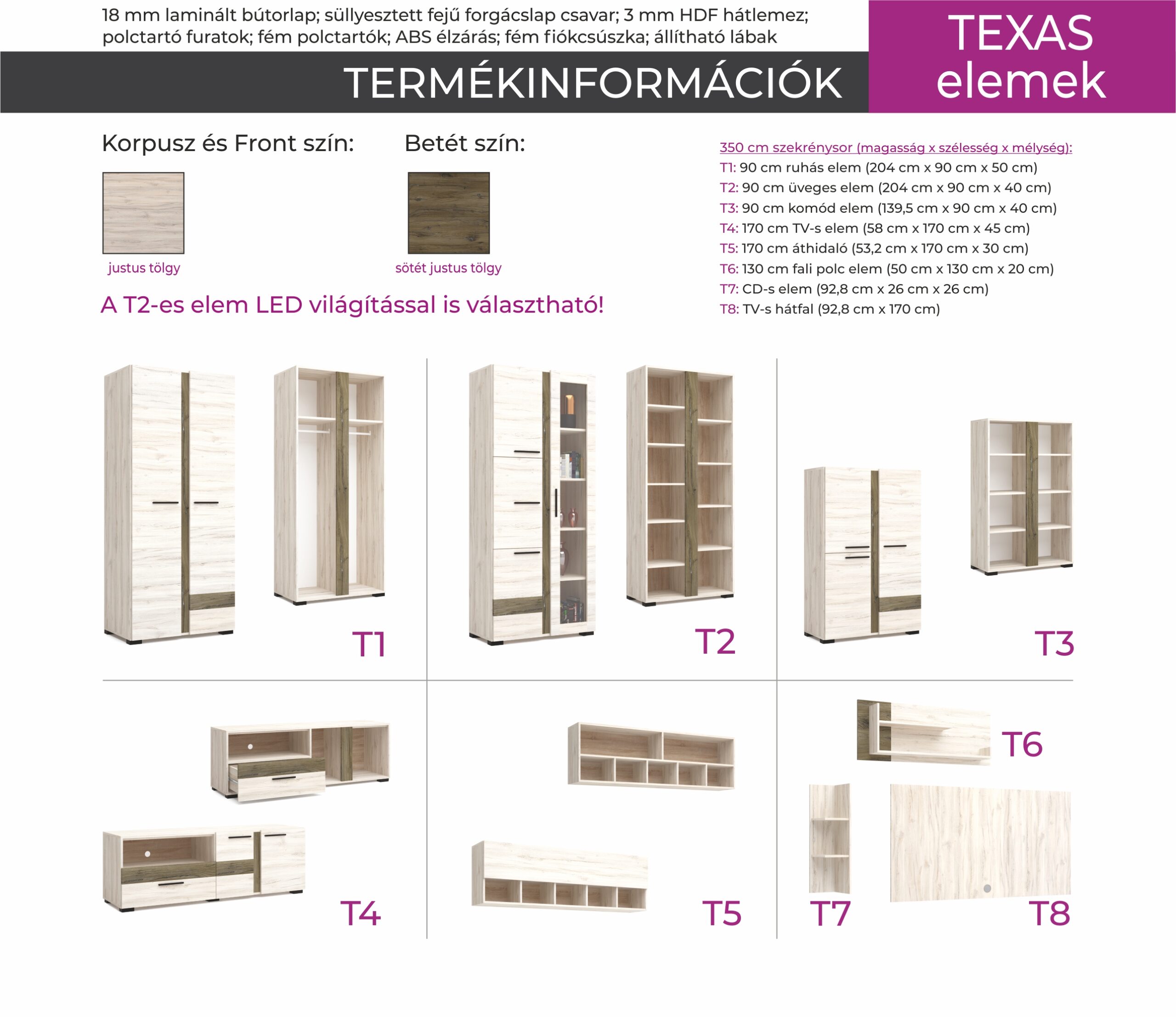 Texas hátfal elem - T8 - Image 3