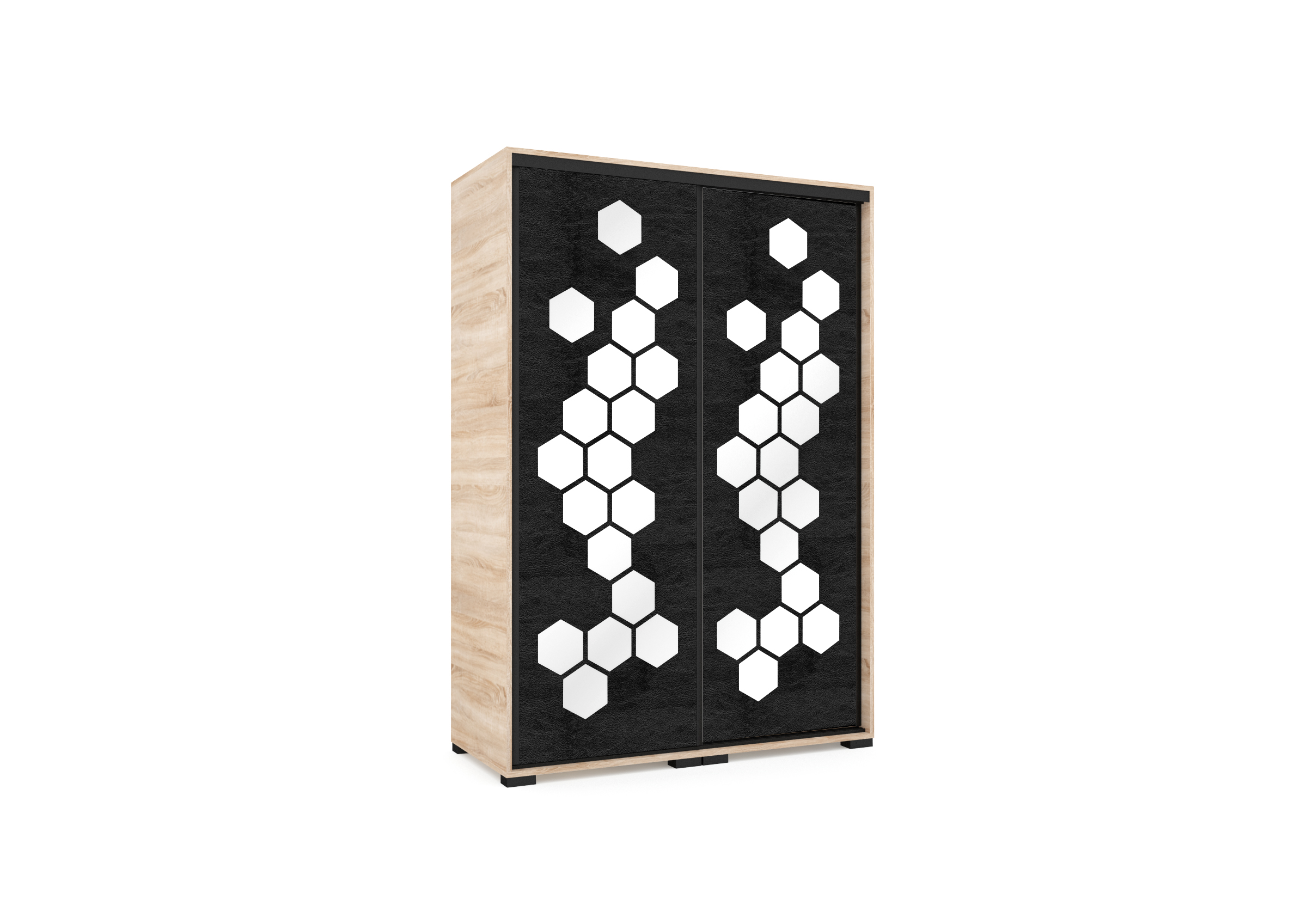 Honey gardrób 140 cm széles (dupla Honey tükör)