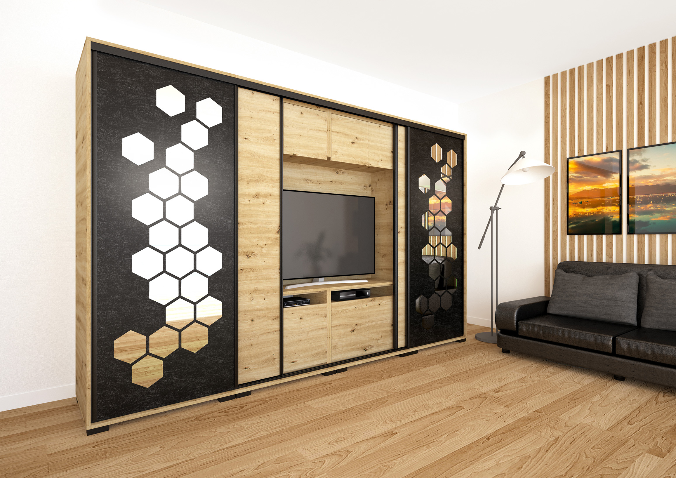 Honey TV-s gardrób 318 cm