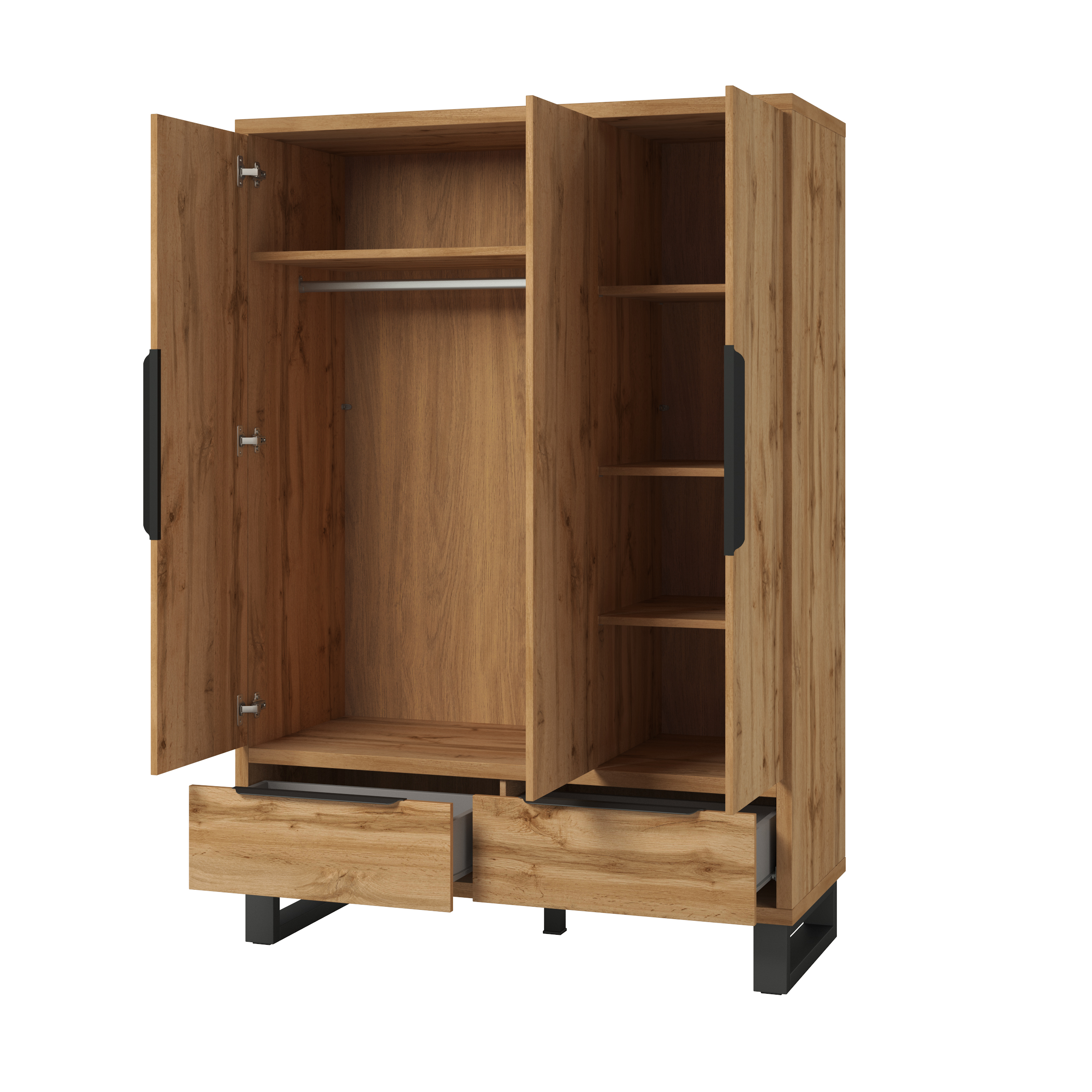 Halle S 3 ajtós 2 fiókos gardróbszekrény - Image 3