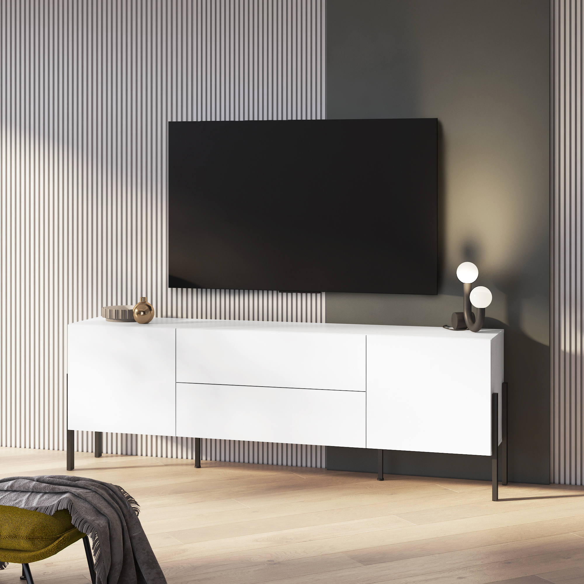 Jukon 2 ajtós 2 fiókos tv szekrény - Image 3