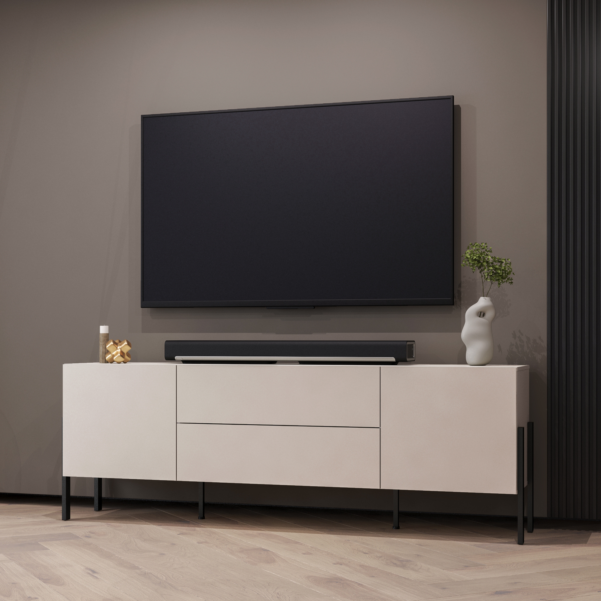 Jukon 2 ajtós 2 fiókos tv szekrény