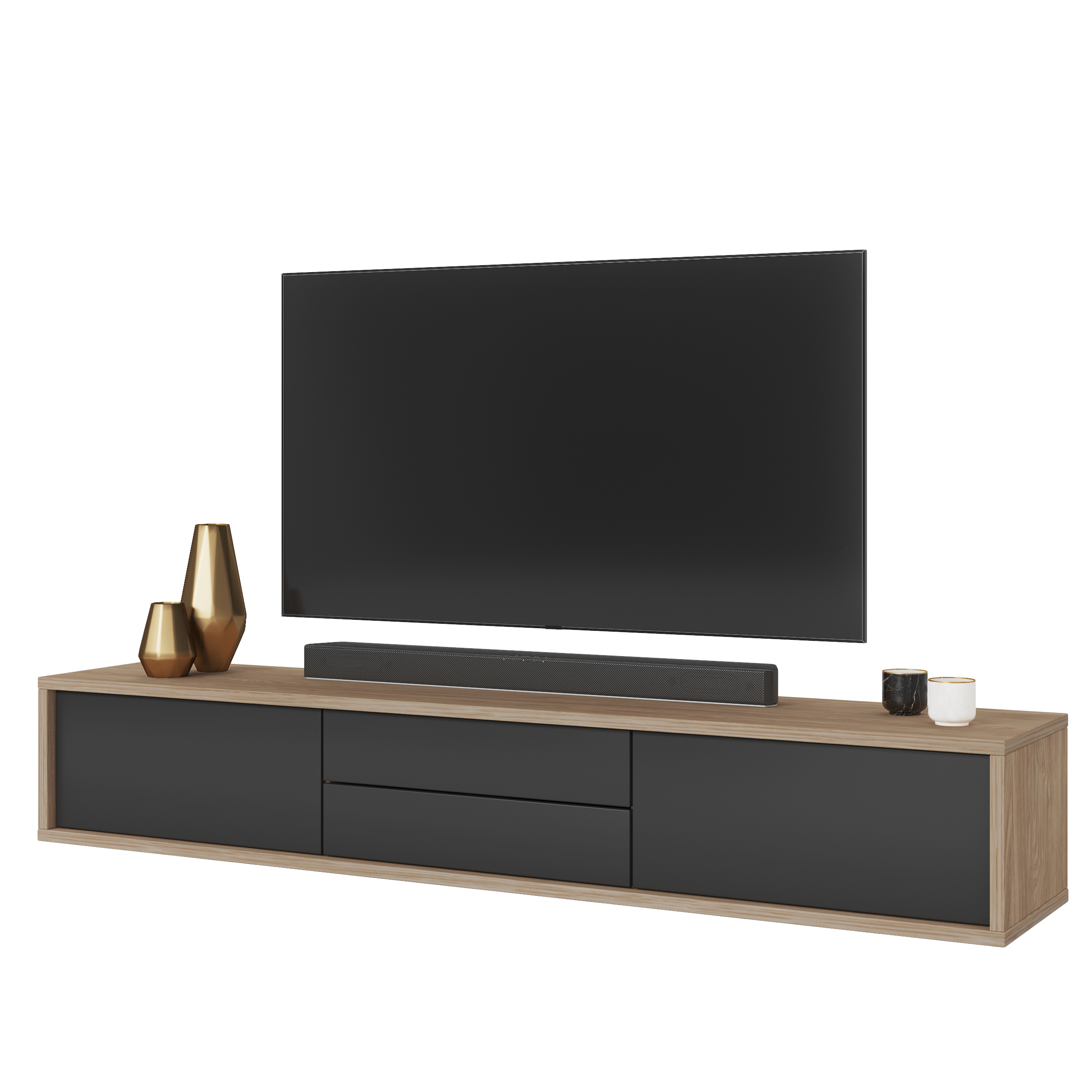 Frida TV állvány (2 lenyítható ajtós + 2 fiókos) - Image 7