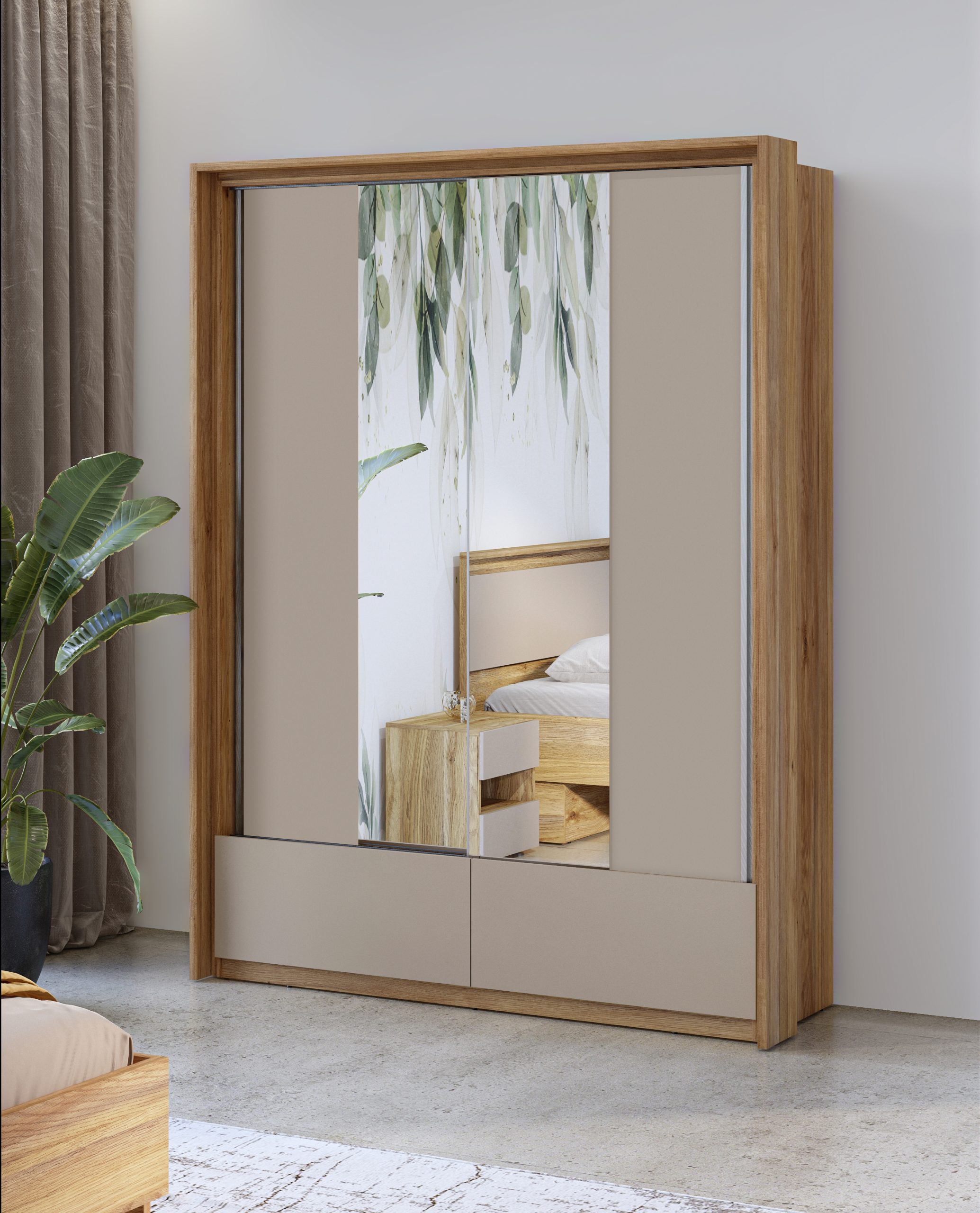 Impressio 2 ajtós tolóajtós szekrény 159 cm széles