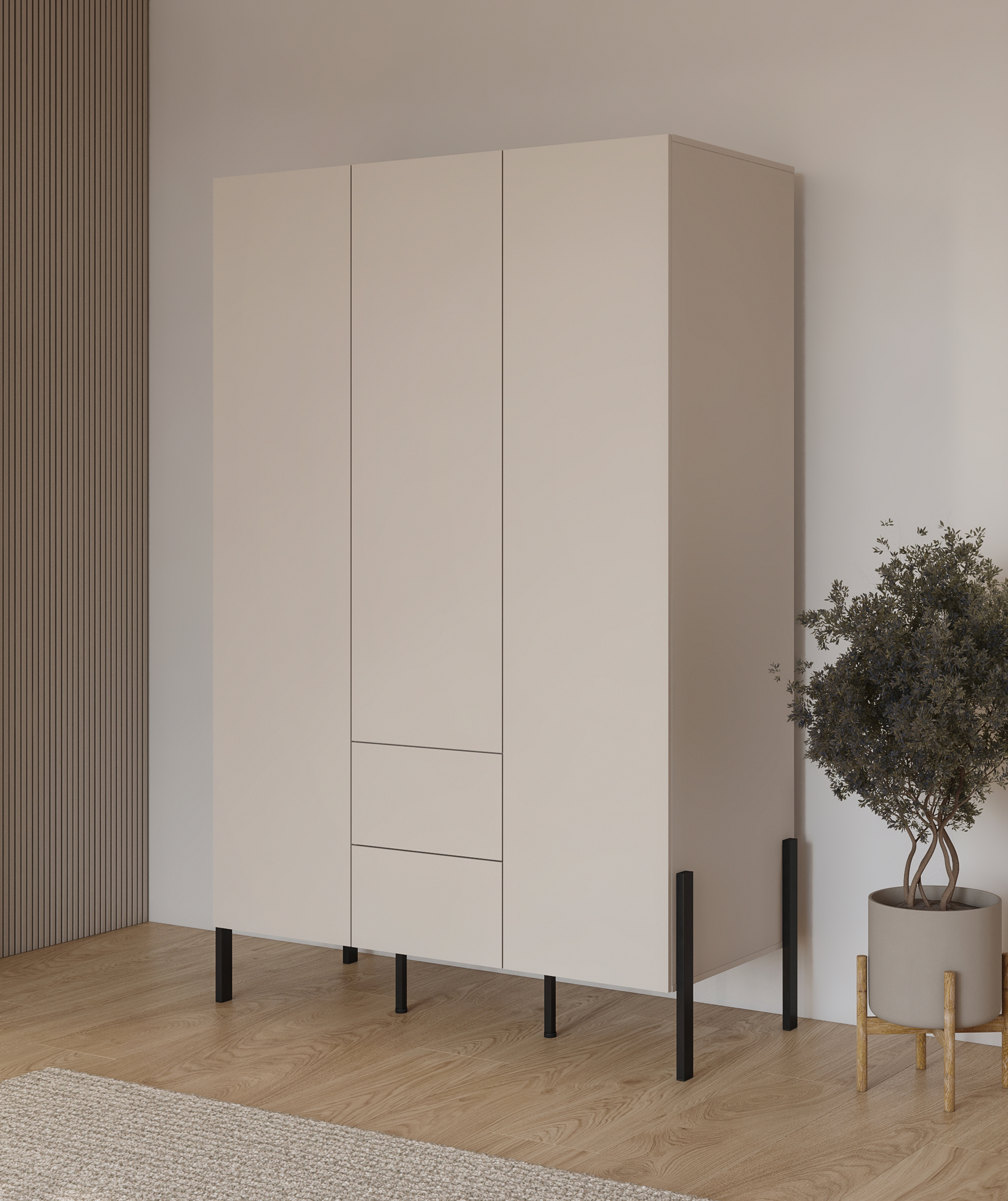 Jukon S 3 ajtós 2 fiókos gardróbszekrény - Image 6