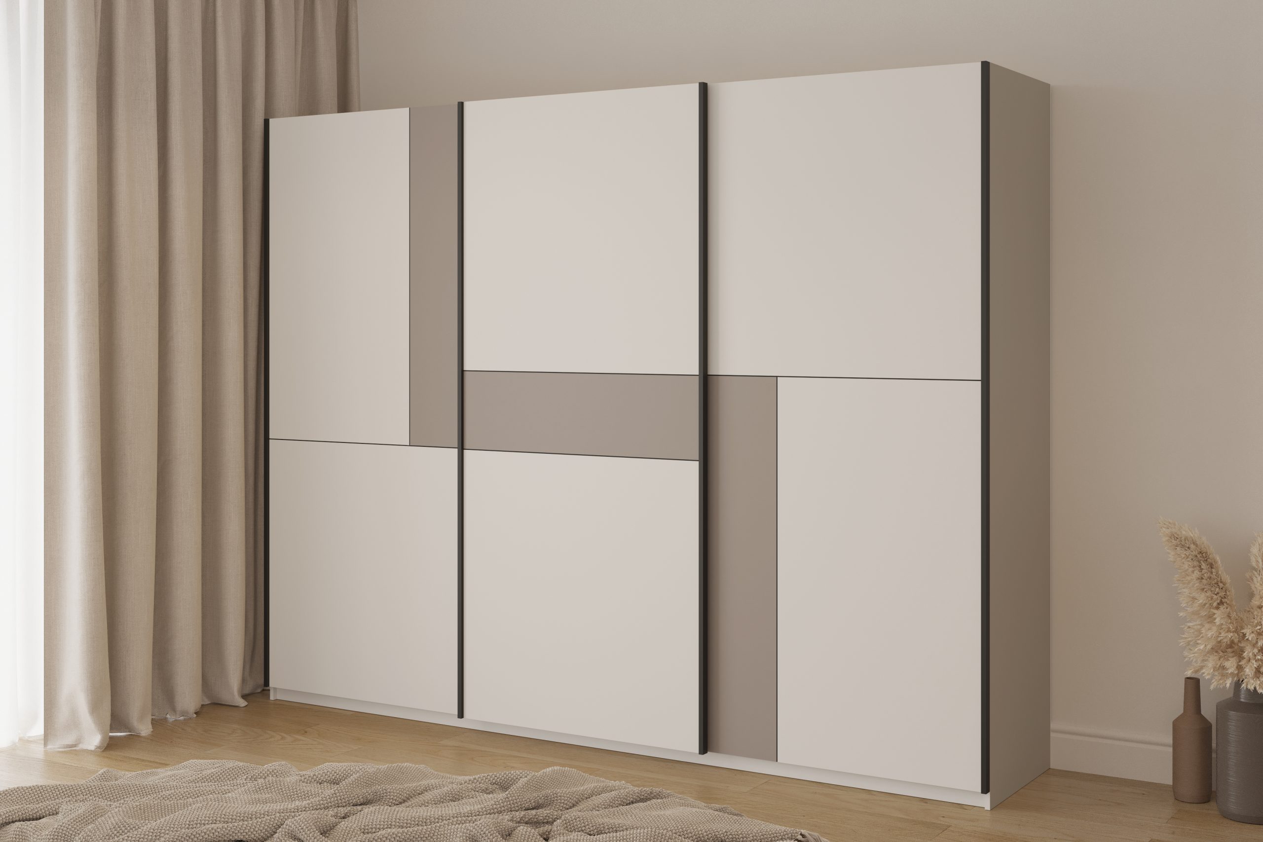 Cube tolóajtós gardróbszekrény 270 cm széles