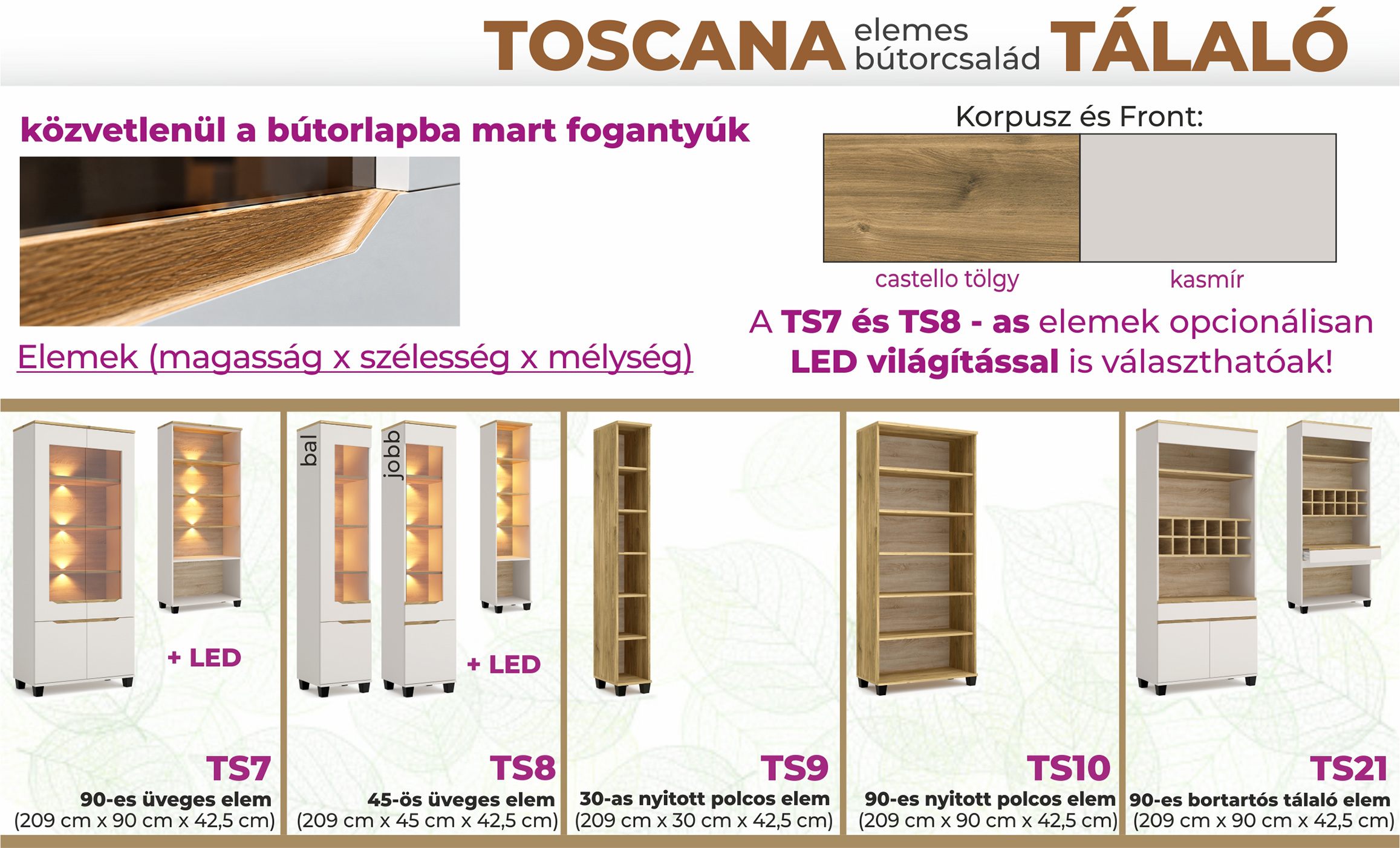 Toscana TS21 - bortartós tálaló elem - 4. kép